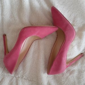Suede Pink Stiletto Pumps